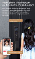 Interphone intelligent à reconnaissance faciale 3D avec serrure automatique et empreinte digitale, compatible portes en bois - Visiteur numérique Tuya Wi-Fi