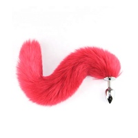 SM Sex Fox Tail Anal Plug Butt Plug Silver Stainless Steel Bud Plug Role Play Fetish Handcuffs Adult Game Holiday Gift