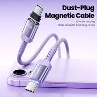 Câble USB C vers USB C magnétique à tête droite Toocki 240W, PD 3.1, charge rapide, cordon de type C pour ordinateur portable, téléphone, tablette