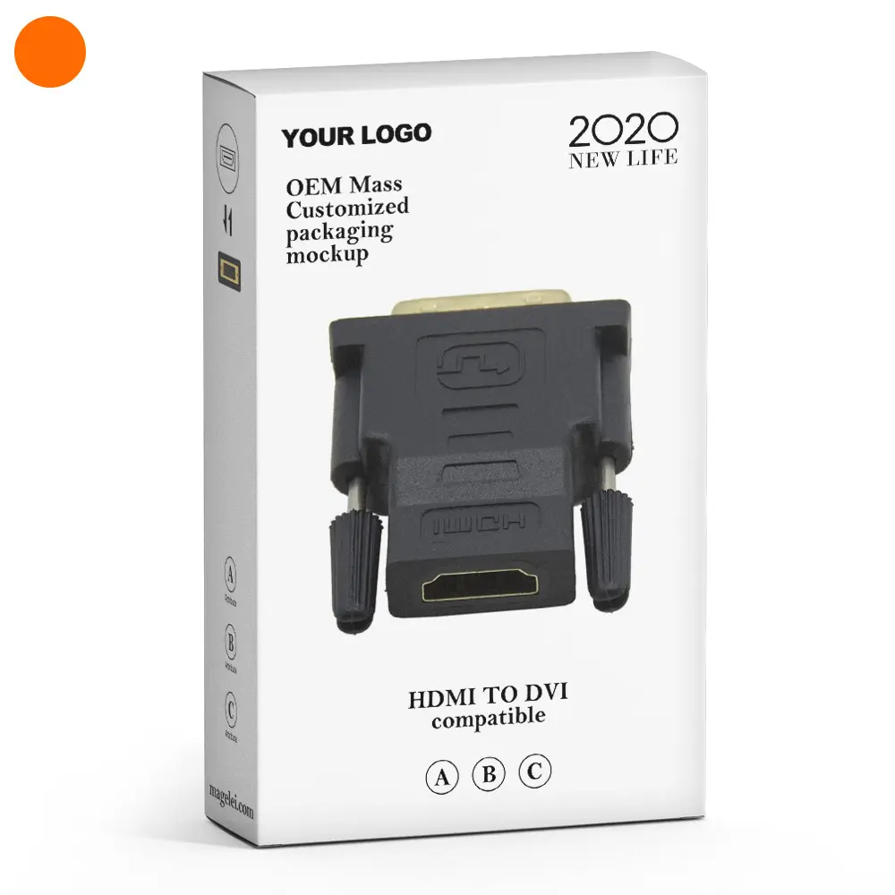 Definisi Tinggi HDMI Dvi Adaptor HDMI Female Ke DVI 24 + 5 Male HDMI Ke DVI Adaptor dari Magelei