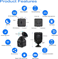 Yüksek Kalite Düşük Fiyat Gece Görüşlü 1080P HD CMOS Hafıza Kartlı Kablosuz Web Kamerası Wifi CCTV Kamera -X6
