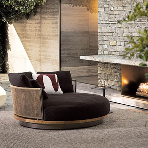 Juego de Sofás de Exterior con Estructura de Madera de Teca de Lujo para Patio, Jardín, Hotel, Terraza, Sala de Estar, Ocio, <span class=keywords><strong>Muebles</strong></span> de Exterior - Product Image 5