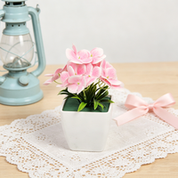 Mini Hortensia Artificiel Haut de Gamme Style Nordique en Pot – Fleur en Soie Faite Main Réaliste, Légère et Douce – Bonsaï de Noël