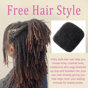30 g/paquete <span class=keywords><strong>de</strong></span> hermoso cabello humano Afro Kinky Bulk Cabello humano para trenzar cabello humano rizado Afro Kinky-Curly Bulk - Product Image 3