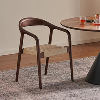 Fauteuil de salle à manger nordique simple en bois massif pour salle d'étude à domicile