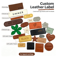 Étiquette de vêtement en cuir PU à transfert thermique, forme rectangulaire, logo personnalisé en relief pour vêtements, chaussures et accessoires de sacs