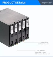 Disque dur d'échange à chaud 5 baies SAS/SATA HDD support mobile pour baie de lecteur optique 3X5.25"