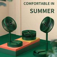 Ventilateurs Télescopiques Pliables sur Pied Rechargeables USB Portables Design Sans Fil, Vente en Gros Usine, Boîte Cadeau Promotionnelle pour Voiture Camping-Car