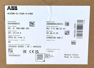 ACS58001018A4J400 7.5kW V2.16.010 ตัวแปลงความถี่ PLC - Product Image 5