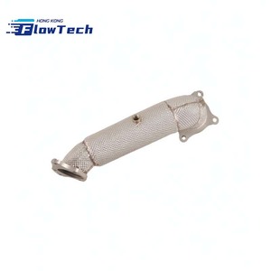 ท่อหน้าสแตนเลส T304 แบบตรงพร้อมแผ่นกันความร้อนสำหรับ Honda Civic Type R FL5 2.0T K20C1 – แบบยึดติดโดยตรง - Product Image 1