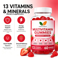Bonbons gélifiés multivitaminés OEM, saveur naturelle de fruits, multivitamines à mâcher, complément alimentaire, marque privée