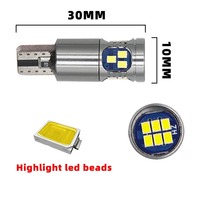 Ampoule LED W5W T10 168 194 Canbus sans erreur 18SMD 3030 Feux de signalisation de voiture Feux de dégagement Plaque d'immatriculation Lampe 6000K Blanc 12V