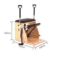 Kursi Pilates Kayu Profesional untuk Latihan Yoga, Mesin Wunda Chair, Kursi Pilates Oak, Kursi Pilates untuk Peregangan