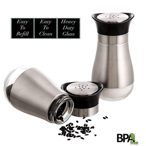 Set di Barattoli in Vetro Classici per Spezie con Coperchio Dosatore, Multifunzione e Adatti al Vapore, Capacità 120ml, per Uso in Cucina - Product Image 5