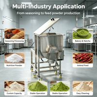 Mixer Bubuk Kering Komersial Besar, Cocok untuk Partikel Rempah-rempah, Tepung Kue, dan Partikel Pengolahan Makanan