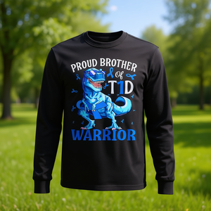 Proud Brother Of A T1D Warrior T Rex T-shirt à manches longues - Product Image 3