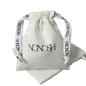 Eco Friendly Organic Cotton <b>Drawstring</b> Bag Cotton <b>Pouch</b> Customized Size Customized Logo Packing Acceptable - Product Image 1