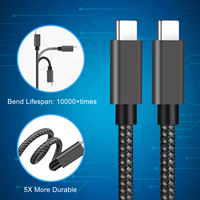 Cable de carga rápida tipo C de 60W Cable de carga rápida C a C 3A PD Cables de carga rápida Línea de datos para Macbook Tablet Pc y teléfono