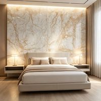 Grande dalle de marbre naturel, pierre naturelle de grande taille, résistante à l'usure et aux taches, facile d'entretien pour la décoration intérieure de villas