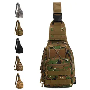 Oxford Custom Logo Tactical Oxford Water Resistant Sling Pack Detachable Hiking Running Chest Bags Outdoor Walkie Talkie Shoulder Bags