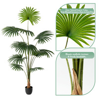 Palmier artificiel hautement réaliste, 5 tailles, toucher réel, plante en plastique pour la maison, le bureau, l'hôtel, les mariages, Noël, le Nouvel An