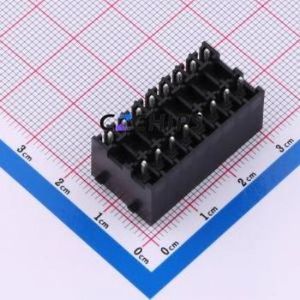 DB2EVHBG-3.5-2*8P-BK Plug-in Terminal Block Through hole,P=3.5mm Connector Board-to-Board / Socket Closed Snap Fixing 2x8P 3.5mm - Product Image 2