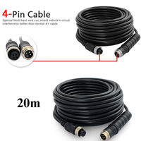 Câble de connecteur 4 broches Podofo 10M/15M/20M pour caméra de recul de voiture, moniteur de voiture, camion