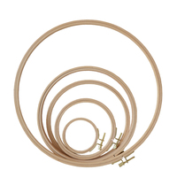 Expédition rapide pas cher couture outils de broderie Flexible 6 "Tension tambour frère Mini bois naturel broderie cerceaux pour Arts artisanat