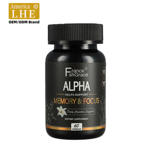 Fabricante de Suplementos Alpha al por Mayor, Ayuda a Mejorar la Memoria con Vitamina B6, 60 Cápsulas Alpha para Hombres y Mujeres - Product Image 1