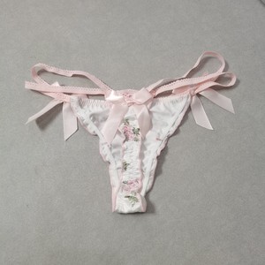 String sexy pour femme avec un grand nœud, séduisant et innocent, culotte à l'aspect doux et innocent avec design à lacets, taille basse - Product Image 3