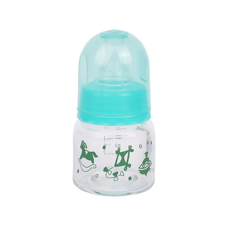 ALGO hot sale standard neck 40 mL food grade baby glass bottle for new born baby