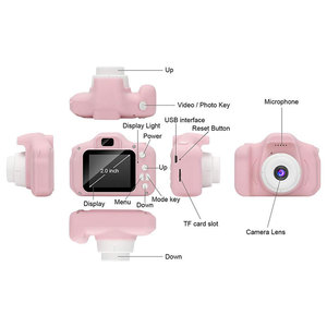 מסך IPS 2.0 אינץ' מצלמות ילדים דיגיטליות 800W HD מתנות יום הולדת לחג המולד סלפי תמונה חמודה צעצועי ילדים מיני מצלמה לילדים - Product Image 6