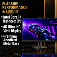 PC tout-en-un D4 avec caméra de confidentialité escamotable, double microphone, écran FHD 27 pouces, Intel Core i5, DDR4, Windows 11 pour les réunions vidéo