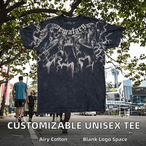 Camiseta Personalizada Unisex Vintage 100% Algodón 220g Antiarrugas Transpirable de Corte Ajustado y Manga Corta para Impresión de Logotipos al por Mayor - Product Image 2