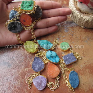 Collana a catena lunga con catena in lega <span class=keywords><strong>sottile</strong></span> e lucida in <span class=keywords><strong>oro</strong></span> da 22 carati per regalo di fidanzamento o anniversario - Product Image 1