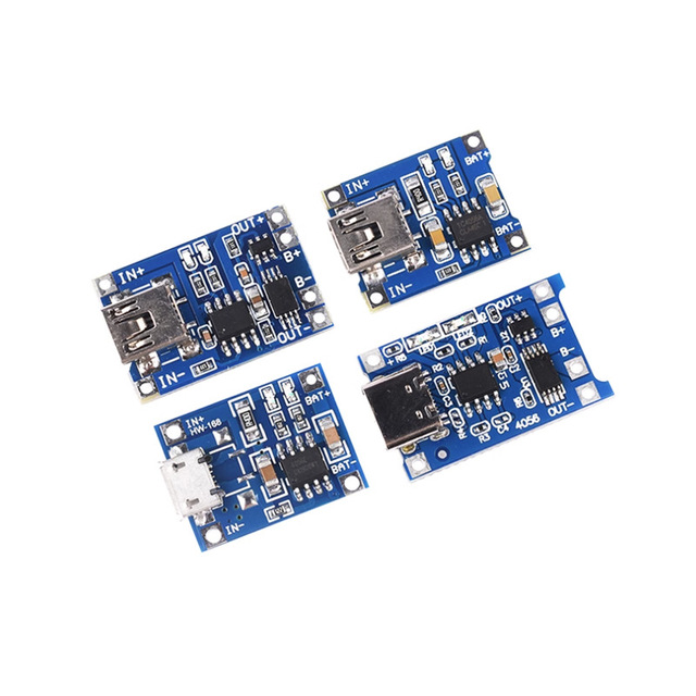 TP4056 18650 Charging Board for Lithium Batteries 3.7V 3.6V 4.2V 1A Overshoot Over-Discharge Protection Power Driver Modules