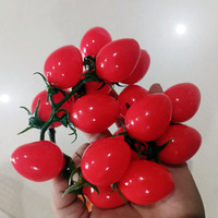 Kunstmatige kersentomaten fruitcluster tak rood oranje decoratieve groente spray voor keuken huisdecoratie groothandel