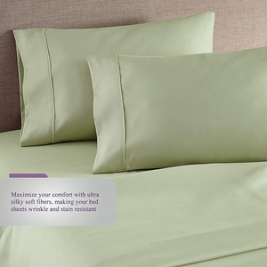 <span class=keywords><strong>Mellanni</strong></span>床单套装工厂 100% 聚酯微纤维多色平面图纸集固体 - Product Image 3