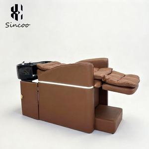Fauteuil de coiffure moderne en cuir synthétique avec cuvette en céramique, style canapé, pour hôpitaux et salons – Vente en gros fabricant - Product Image 4