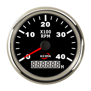 Tacómetro Nuevo Negro de 85 mm y <span class=keywords><strong>4000</strong></span> RPM para Motor Diésel, Medidor de Velocidad, ECMS PMH3-<span class=keywords><strong>BG</strong></span>-4KL IP67 Resistente al Agua, 9-32V - Product Image 2