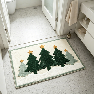<span class=keywords><strong>Tapis</strong></span> <span class=keywords><strong>de</strong></span> <span class=keywords><strong>salle</strong></span> <span class=keywords><strong>de</strong></span> <span class=keywords><strong>bain</strong></span> personnalisé tufté, motif pin vert nordique, doux, moelleux, antidérapant, lavable, en microfibre, épais - Product Image 4