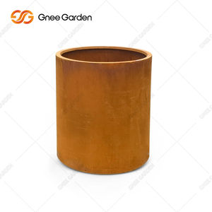 Nouvelle Collection 2026 : Jardinière Ronde Moderne en Acier Corten – Pot de Fleurs Minimaliste en Acier Patinable pour l'Extérieur, Idéal Maison & Jardin - Product Image 3