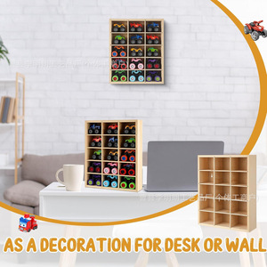 Boîte de rangement pour modèles de voitures en bois, 12,8 pouces x 3,25 pouces x 15,4 pouces, pour l'organisation des jouets des enfants - Product Image 4