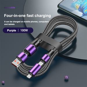 Cable de Carga Rápida PD 4 en 1 de 100W, 1.2m, Cable de Carga Universal para Teléfonos, Cables de Alimentación - Product Image 4