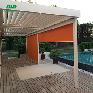Complètement automatique en métal <span class=keywords><strong>pare</strong></span>-<span class=keywords><strong>soleil</strong></span> motorisé porche pergola toit à persiennes en aluminium - Product Image 6