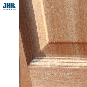 Puerta Interior Moderna <span class=keywords><strong>JHK</strong></span>-005, Puerta de Madera de Teca Moldeada con Diseño de Chapa Interior y Bisagras Ocultas, Puerta sin Marco - Product Image 3