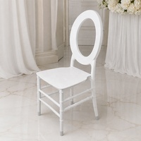 Chaise Napoléon en plastique intégré moderne avec dossier, empilable, pour mariage, hôtel, événement extérieur, fête, banquet