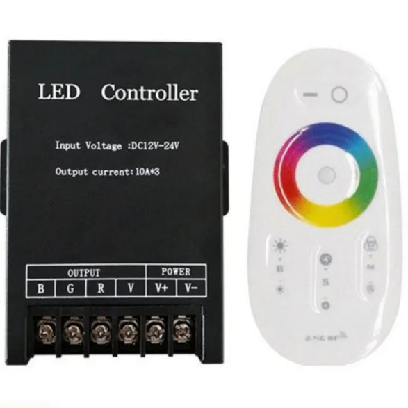 2.4G RGB touch dimmer high power iron box controller 30A LED iron case wireless light with remote control