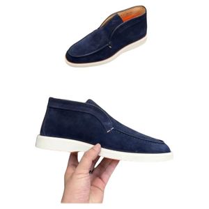 Nouveaux Mocassins d'été décontractés pour hommes, haut de gamme, style international, à semelle plate, couleur unie, avec embout en velours, respirants, antidérapants et à enfiler - Product Image 6