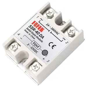 単相ソリッドステートリレーSSR-10 DA SSR-25DA 30DA 40DA 50DA 60DA 75DA 80DA 90DA 100DA 4 ~ 32V DC制御AC 80 ~ 250V